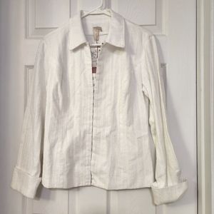 NWT Language long-sleeved hook blouse